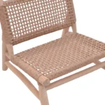 Πολυθρόνα Wanderlene σκελετός teak ξύλο με σχοινί σε φυσική απόχρωση 67x79x68εκ - Image 8