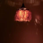 Φωτιστικό οροφής Sermene sisal σε φυσικό-μαύρο χρώμα Φ32x45εκ - Image 3