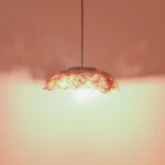 Φωτιστικό οροφής Pictere abaca ξύλο σε φυσικό χρώμα Φ50x20εκ - Image 3