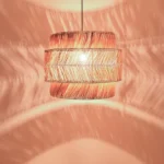 Φωτιστικό οροφής Zeniole abaca σε φυσικό χρώμα Φ60x50εκ - Image 3