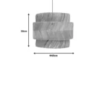 Φωτιστικό οροφής Zeniole abaca σε φυσικό χρώμα Φ60x50εκ - Image 4