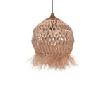 Φωτιστικό οροφής Marjione sisal σε φυσικό χρώμα Φ45x55εκ