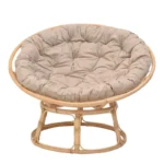 Πολυθρόνα Servey rattan σε φυσική απόχρωση-μπεζ μαξιλάρι Φ115x58εκ - Image 5