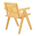 Πολυθρόνα Winslow rubberwood-rattan σε φυσική απόχρωση 51x54x80εκ - Image 4