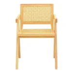 Πολυθρόνα Winslow rubberwood-rattan σε φυσική απόχρωση 51x54x80εκ - Image 6