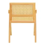 Πολυθρόνα Winslow rubberwood-rattan σε φυσική απόχρωση 51x54x80εκ - Image 7