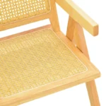 Πολυθρόνα Winslow rubberwood-rattan σε φυσική απόχρωση 51x54x80εκ - Image 9