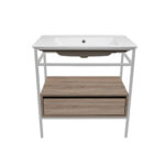 ΕΠΙΠΛΟ ΜΠΑΝΙΟΥ ZENOS 5194 ΠΛΑΤΟΥΣ 85cm ΣΕ ΑΝΟΙΧΤΗ ΑΠΟΧΡΩΣΗ ΞΥΛΟΥ - Image 2