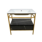 ΕΠΙΠΛΟ ΜΠΑΝΙΟΥ ZENOS 7767 ΠΛΑΤΟΥΣ 85cm ΣΕ ΟΨΗ ΜΑΥΡΟΥ ΜΑΡΜΑΡΟΥ - Image 2