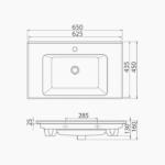 ΕΠΙΠΛΟ ΜΠΑΝΙΟΥ ZENOS 022 ΠΛΑΤΟΥΣ 65 cm ΣΕ ΟΨΗ ΛΕΥΚΟΥ ΜΑΡΜΑΡΟΥ - Image 6