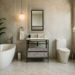 ΕΠΙΠΛΟ ΜΠΑΝΙΟΥ ZENOS K538 ΠΛΑΤΟΥΣ 65 cm ΣΕ ΟΨΗ ΑΝΟΙΧΤΟ ΤΣΙΜΕΝΤΟ