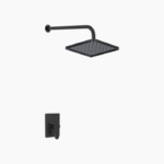 Σετ Εντοιχισμού Τετράγωνη Μονής Ροής Ορειχάλκινο DM-2661 Μαύρο