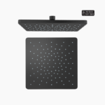 Κώδωνας Ντους Τετράγωνη 250x250 mm Pera Mat Black DM-4754 Ματ Μαύρο