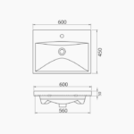 ΕΠΙΠΛΟ ΜΠΑΝΙΟΥ 7767 GOLD SENSA 60 cm ΣΕ ΟΨΗ ΜΑΥΡΟΥ ΜΑΡΜΑΡΟΥ - Image 6