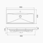 ΕΠΙΠΛΟ ΜΠΑΝΙΟΥ 7767-NARCISO 90 cm ΣΕ ΟΨΗ ΜΑΥΡΟΥ ΜΑΡΜΑΡΟΥ ΜΕ ΡΑΦΙ - Image 6