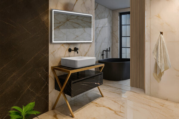 ΕΠΙΠΛΟ ΜΠΑΝΙΟΥ 7767 HARMONY 5175 TOUR NOIR 100 cm