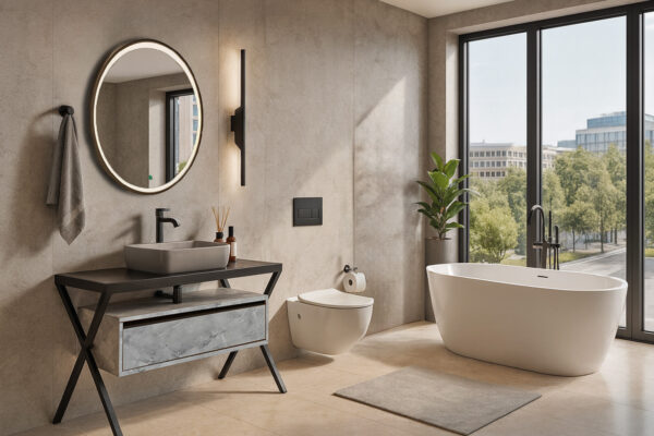 ΕΠΙΠΛΟ ΜΠΑΝΙΟΥ 7775 HARMONY 1049 BLACK 100 cm