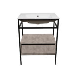 ΕΠΙΠΛΟ ΜΠΑΝΙΟΥ ZENOS K538 ΠΛΑΤΟΥΣ 65 cm ΣΕ ΟΨΗ ΑΝΟΙΧΤΟ ΤΣΙΜΕΝΤΟ - Image 2