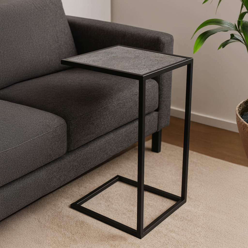 K540 Small ΒΟΗΘΗΤΙΚΟ ΤΡΑΠΕΖΑΚΙ ELEGANZA2-K540 ΣΕ ΟΨΗ ΣΚΟΥΡΟ ΤΣΙΜΕΝΤΟ - Image 1