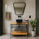 ΕΠΙΠΛΟ ΜΠΑΝΙΟΥ LIFE 70cm ΜΕ ΜΑΣΙΦ ΞΥΛΟ ΔΡΥΣ