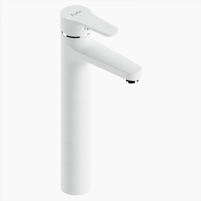 M_2422_WHT-700x700 Μπαταρία Νιπτήρα Πάγκου Ορειχάλκινη Forte M 2422-WHT Ματ Λευκό - Image 1