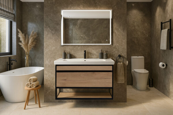 ΕΠΙΠΛΟ ΜΠΑΝΙΟΥ K529-NARCISO 90 cm ΣΕ ΦΥΣΙΚΗ ΑΠΟΧΡΩΣΗ ΞΥΛΟΥ