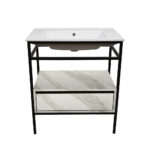 ΕΠΙΠΛΟ ΜΠΑΝΙΟΥ ZENOS PROGETTO ΠΛΑΤΟΥΣ 75 cm ΣΕ ΟΨΗ ΛΕΥΚΟΥ ΜΑΡΜΑΡΟΥ ΜΕ ΜΠΕΖ ΝΕΡΑ - Image 2