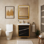 ΕΠΙΠΛΟ ΜΠΑΝΙΟΥ 7767 GOLD SENSA 60 cm ΣΕ ΟΨΗ ΜΑΥΡΟΥ ΜΑΡΜΑΡΟΥ