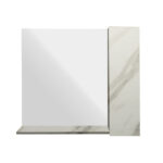 ΕΠΙΠΛΟ ΜΠΑΝΙΟΥ ZENOS PROGETTO ΠΛΑΤΟΥΣ 100 cm ΣΕ ΟΨΗ ΛΕΥΚΟΥ ΜΑΡΜΑΡΟΥ ΜΕ ΜΠΕΖ ΝΕΡΑ - Image 4