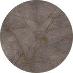 Επιφάνεια τραπεζιού με μεταλλικό στεφάνι 5177 HPL GOLD Φ80 cm - Image 3